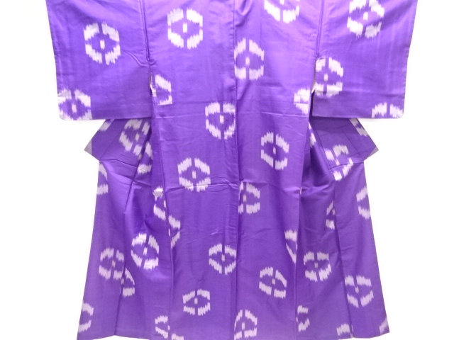 JAPANESE KIMONO / ANTIQUE KIMONO / SILK / MEISEN / WOVEN ABSTRACT PATTERN